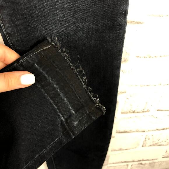 Free People Ivy Mid Rise Skinny Released Hem Jeans Seal Blue Sz. 26 NEW - Picture 6 of 12